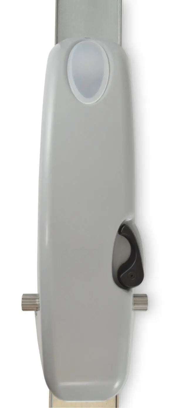 Proteco BALANCE Garage Door Operator, light grey metal housing with oval translucent panel and black release lever