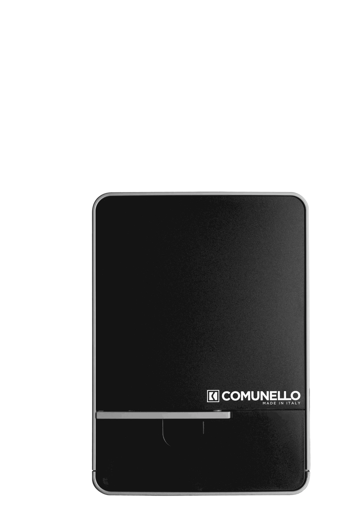 Comunello FORT 1500 Sliding Gate Motor in a black, smooth rectangular housing with silver trim and logo.