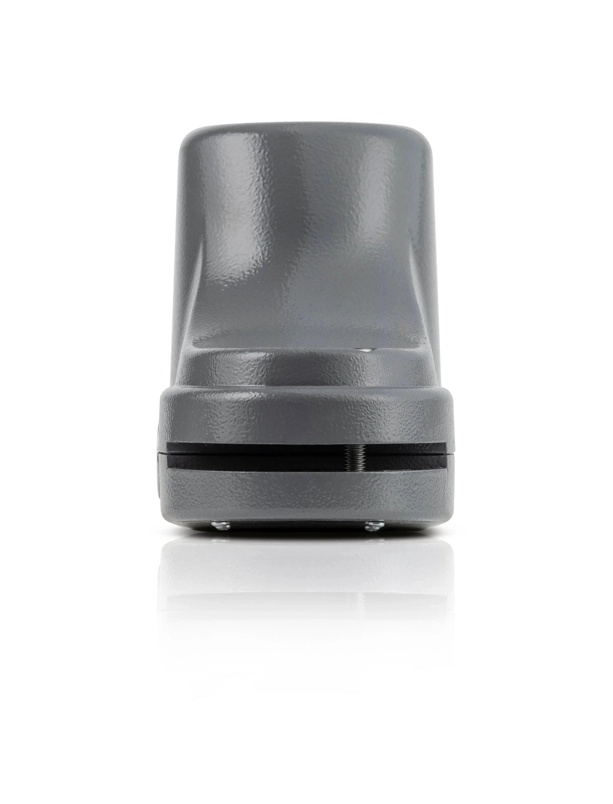 Quiko ROTELLO Swing Gate Operator in grey, with a smooth molded housing, black horizontal seam and metal base fittings.