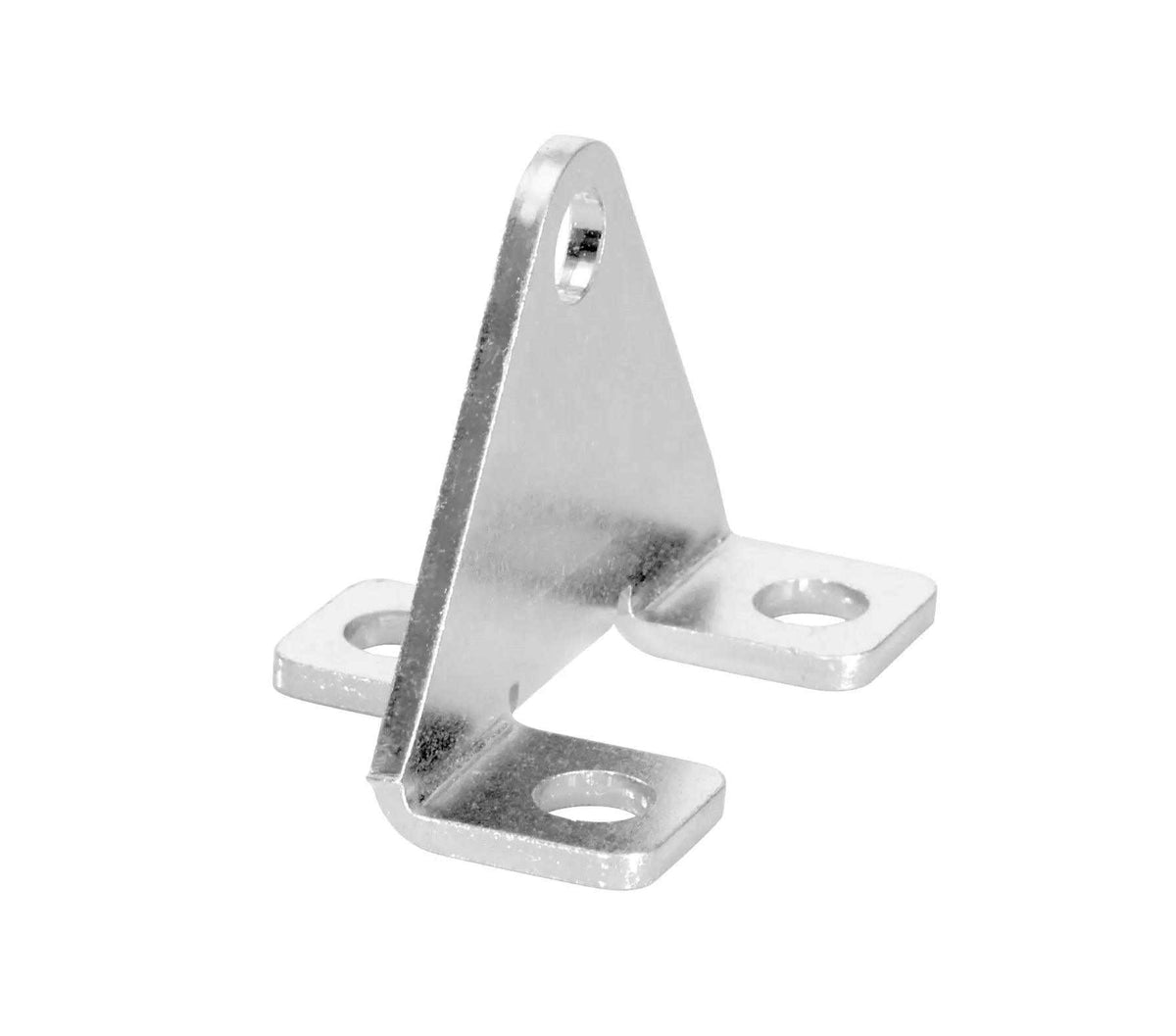 Gate motor mounting bracket for Comunello RAM 300 Swing Gate Motor, silver metal with a triangular plate and three slotted holes.