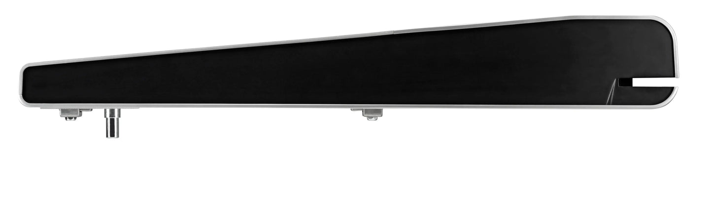 Sleek black and silver automatic gate operator for swing or sliding gates, ideal for Qatar homes and businesses