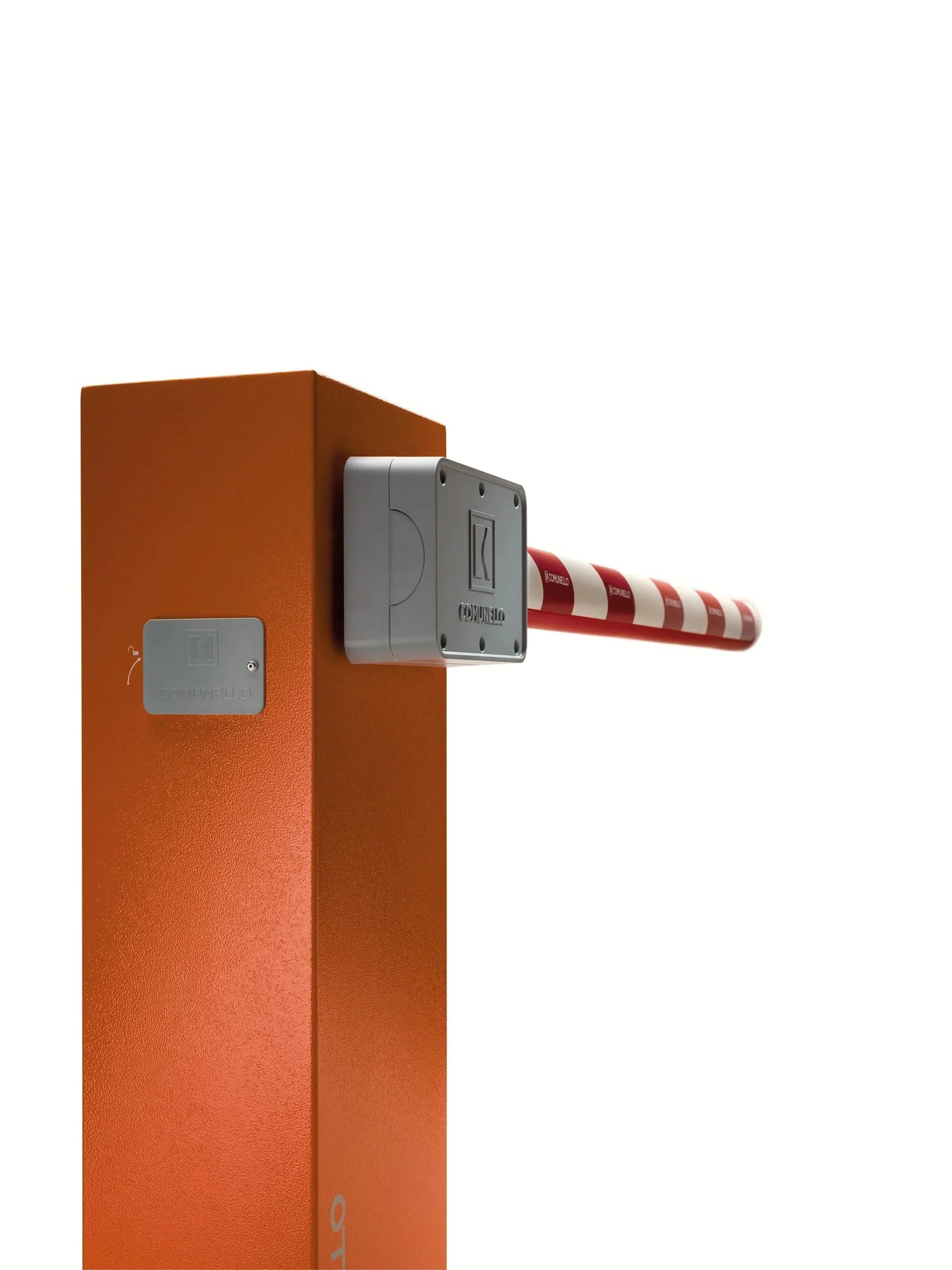 Automatic gate barrier with red and white striped arm, ideal for security in Qatar