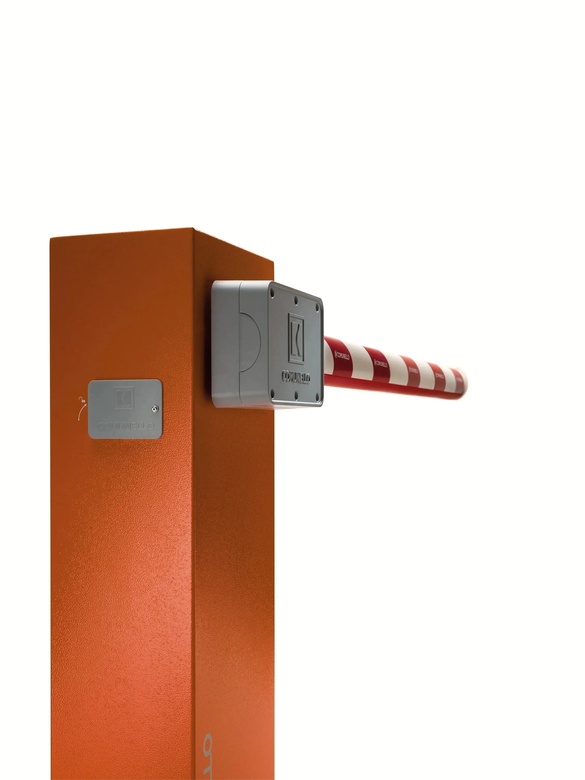 Automatic gate barrier with red and white striped arm, ideal for security in Qatar