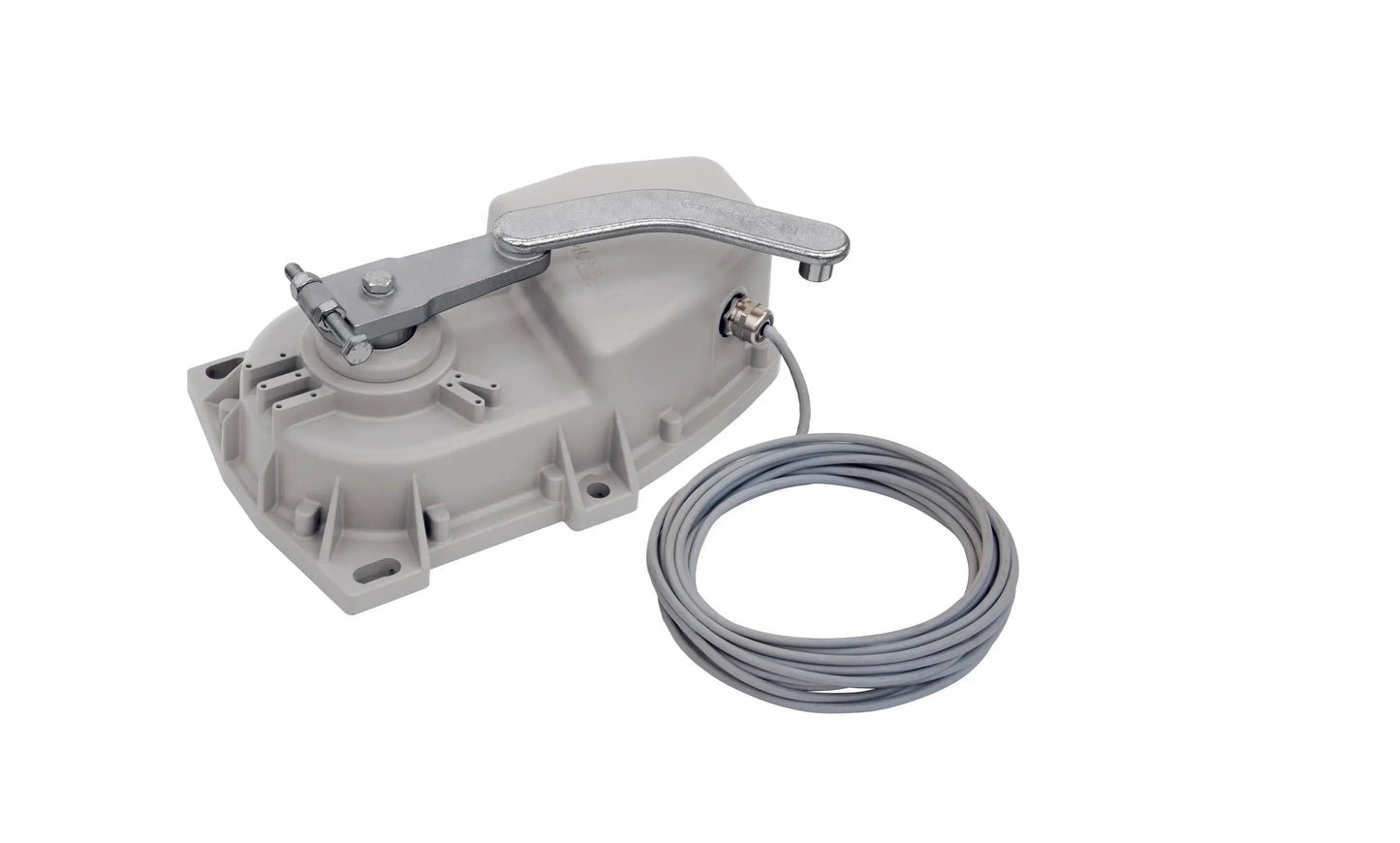 Italian-made gate automation motor with manual override lever and cable for swing or sliding gates in Qatar