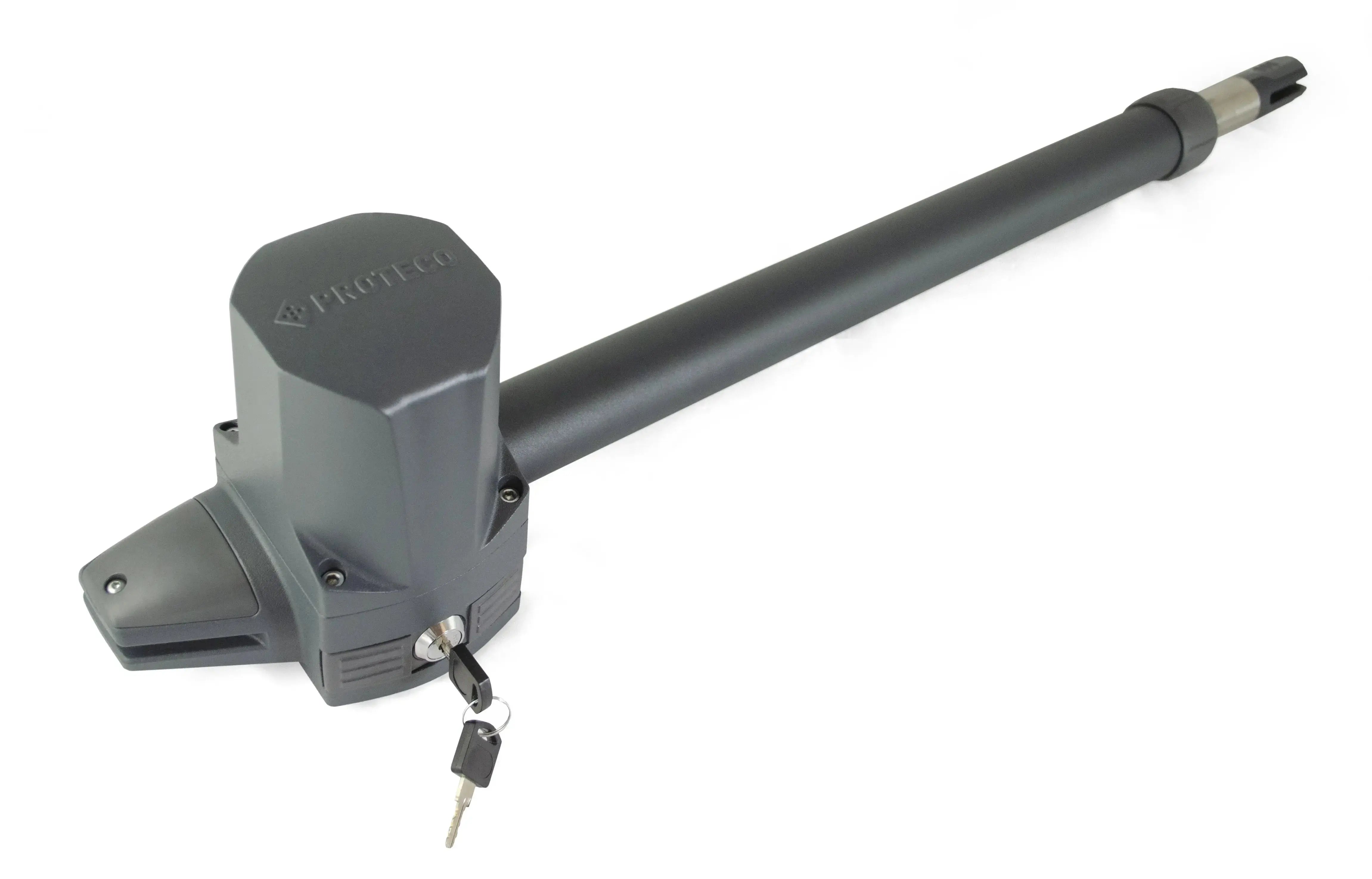 PROTECO swing gate automation motor with keys, ideal for Italian-made gate systems in Qatar