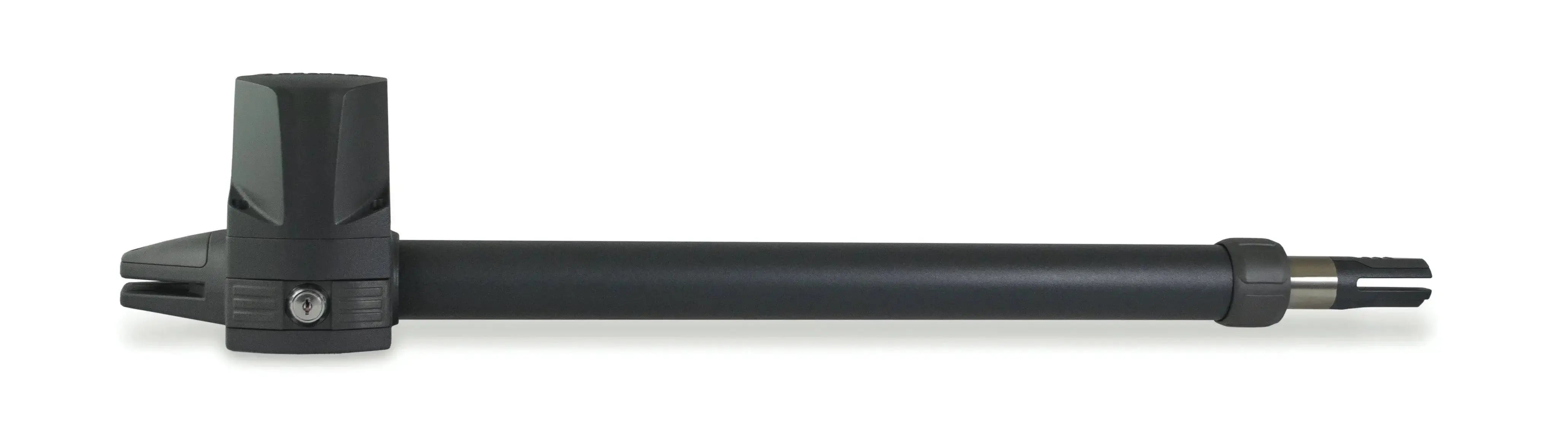 Black swing gate automation arm for Italian-made gate systems in Qatar