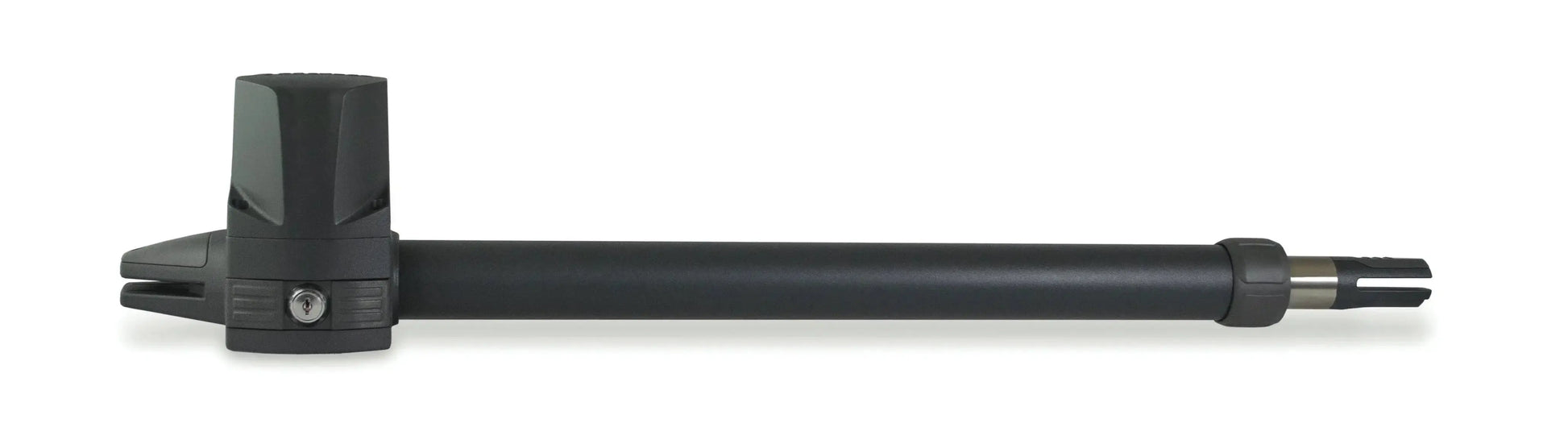 Black swing gate automation arm for Italian-made gate systems in Qatar