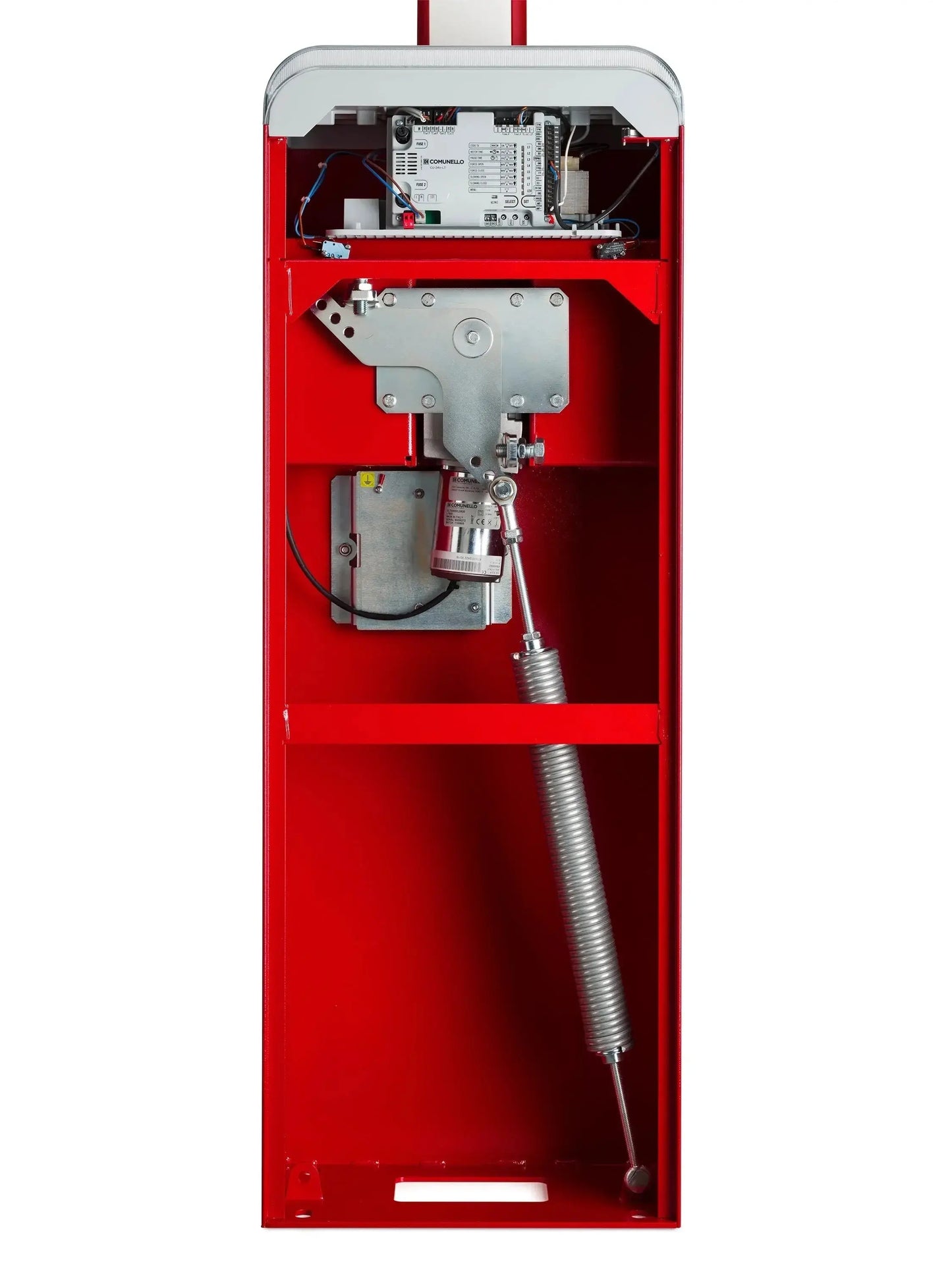 Italian-made automatic gate motor with control panel and internal components for swing gate systems in Qatar