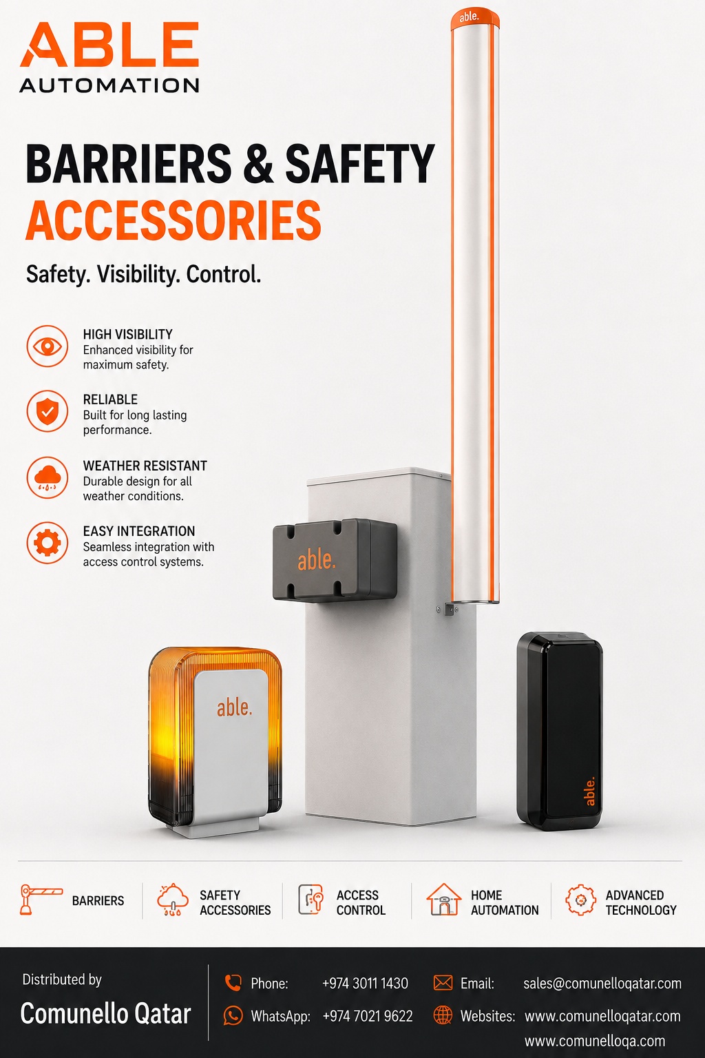 Able Automation automatic barrier and safety accessories