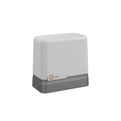 Able SL Medium Sliding Gate operator with a white plastic upper housing, dark gray base and small Able badge