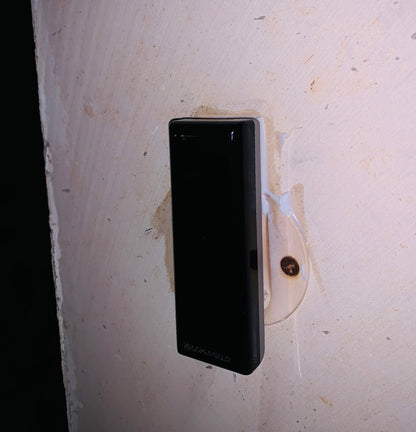 Comunello DART SLIM Gate Safety Photocells, slim black rectangular sensor mounted on a white bracket with a visible screw.