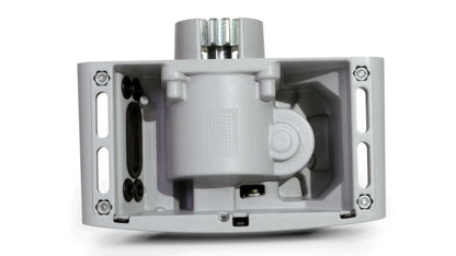 Comunello FORT 1500 Sliding Gate Motor with a grey metal housing, exposed drive gear and slotted mounting brackets