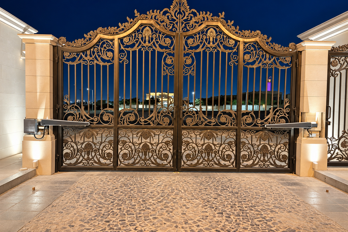 Enhanced night swing gates — entrance design visual