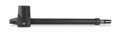 Proteco Telescopic Swing Gate Operator in black metal, featuring a long telescopic actuator arm and mounting bracket